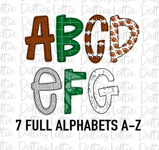 Football alpha  - Alpha Pack - Alphabet Clipart -  - Football Alpha Pack