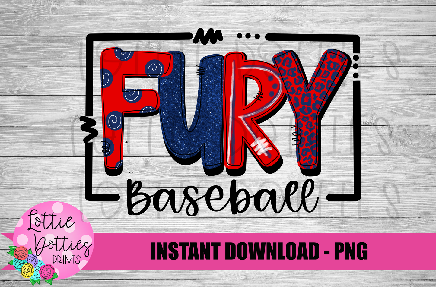 Fury Baseball PNG - Baseball sublimation design - Digital Download