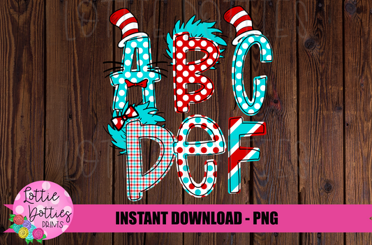 Read Across America Alphabet - Alpha Pack - Alphabet Clipart - Instant Download  - Alpha Pack