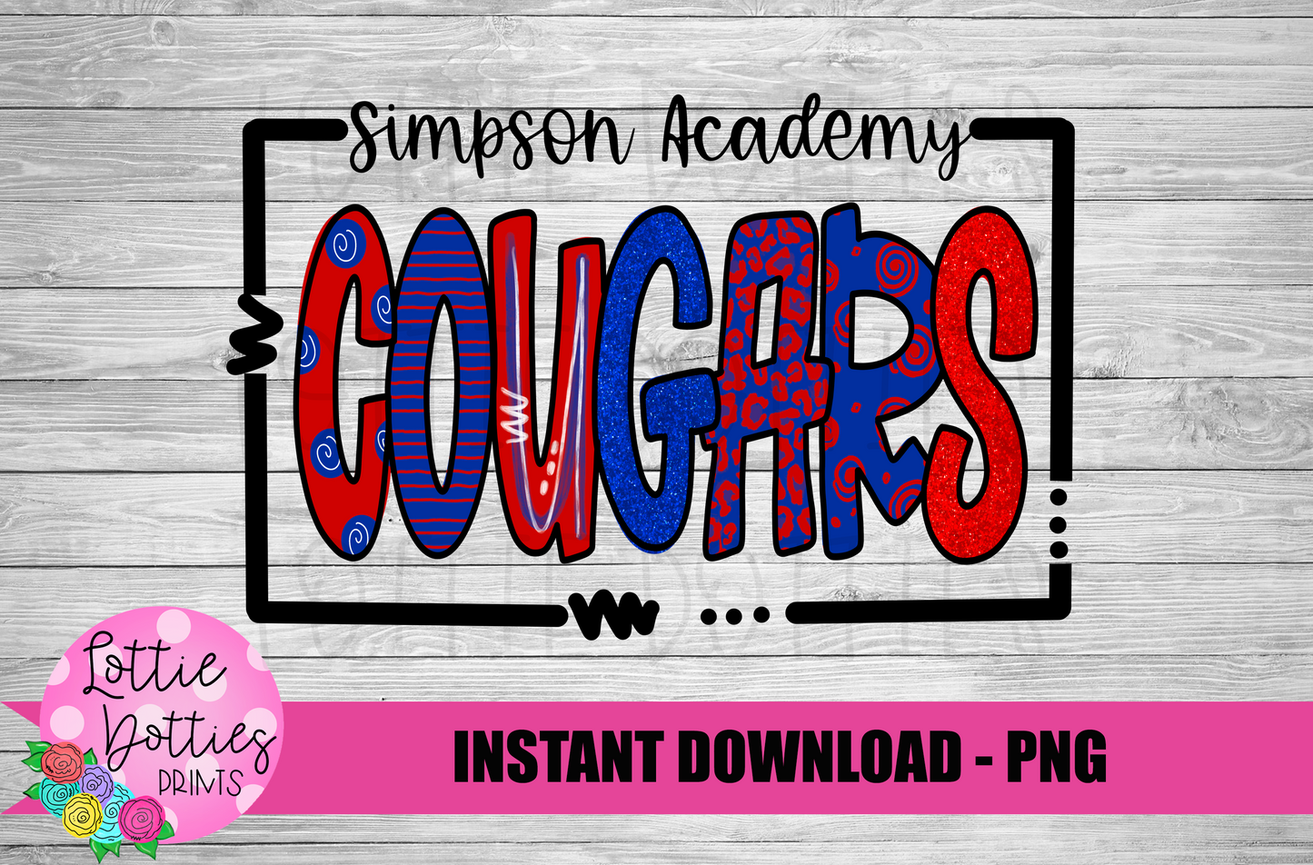 Simpson Academy Cougars Png - Sublimation Design - Cougars  Sublimation- Digital Download