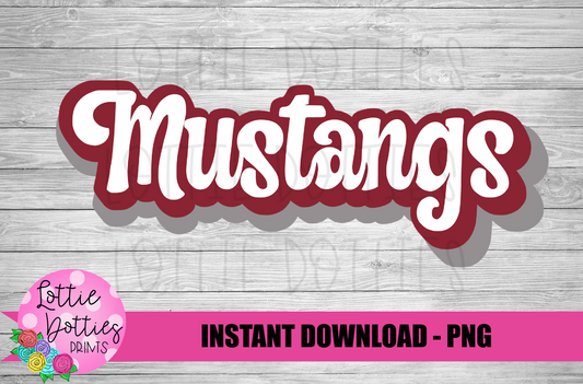 Mustangs PNG - Mustangs -  sublimation design - Digital Download