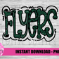 Flyers Png - Flyers Sublimation - Digital Download - Green and Black