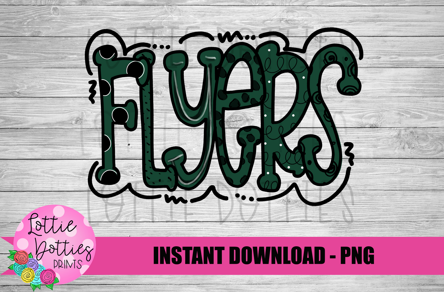 Flyers Png - Flyers Sublimation - Digital Download - Green and Black