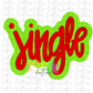 Jingle Lime and Red - PNG - sublimation design - Digital Download