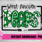 West Lincoln Bears PNG - Bears  sublimation design - Digital Download