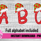 Santa Hat Alphabet - Alpha Pack - Alphabet Clipart - Instant Download  - Boy Alpha Pack