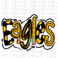 Eagles PNG - Eagles -  sublimation design - Digital Download - Black and Gold