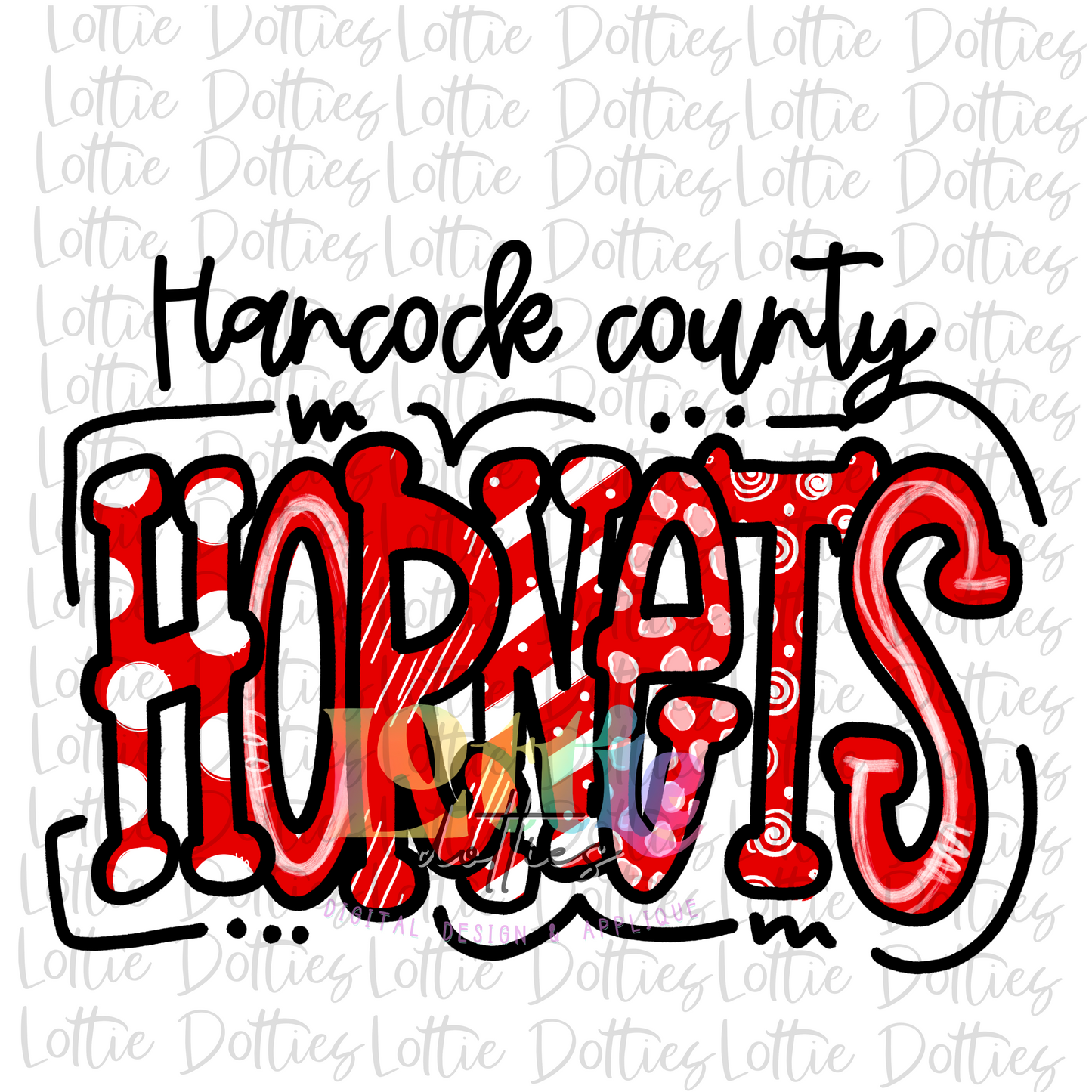 Hancock county Hornets Png Design- Hornets sublimation- Digital Download