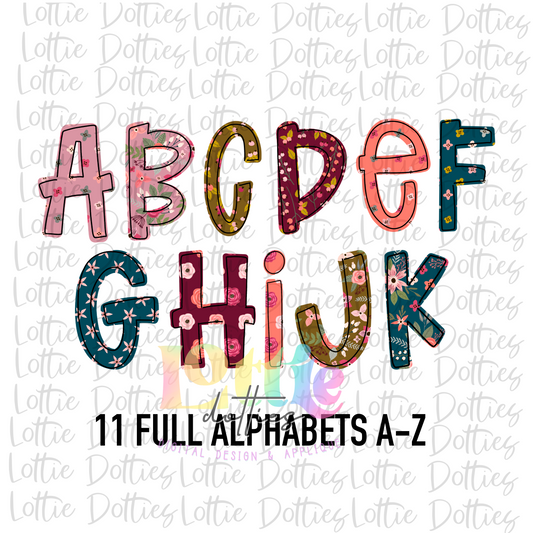 Fall Alphabet - Alpha Pack - Alphabet Clipart - Instant Download  - Alpha Pack