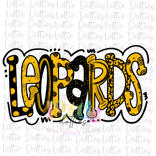 Leopards PNG - Leopards Sublimation - Digital Download Black and Gold