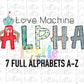 Love Bot Alpha - Love Machine - Valentine’s Day Alpha - Alphabet Clipart - Instant Download  - Alpha Pack