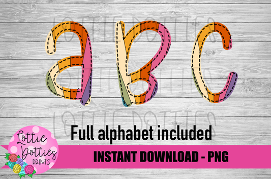 Fall Color Block Alphabet - Fall Alpha Pack - Alphabet Clipart - Instant Download  - color block Alpha Pack