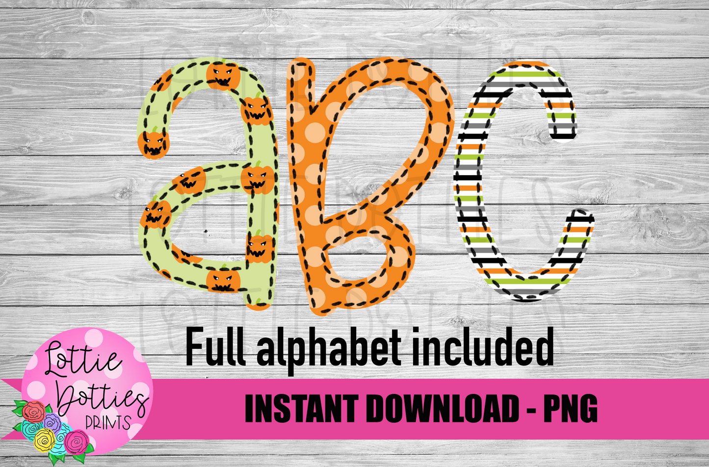 Halloween Faux Applique Alphabet - Alpha Pack - Alphabet Clipart - Instant Download  - Boy Alpha Pack