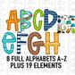 Camping Alphabet - Alpha Pack - Alphabet Clipart - Instant Download