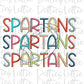 Spartans Football - PNG - Football - Sublimation design - Digital Download