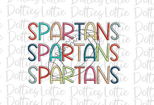 Spartans Football - PNG - Football - Sublimation design - Digital Download