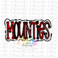 Mounties PNG - Mounties Red and Black design - Digital Download