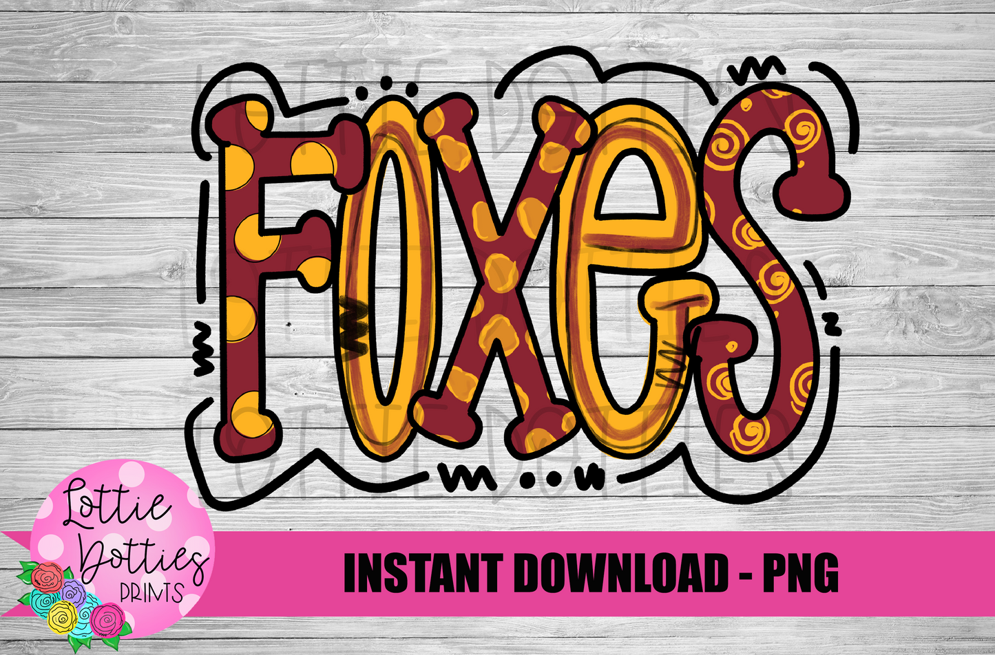 Foxes PNG - Bees sublimation design - Digital Download