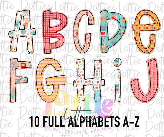 Cutie Robot Alpha - Alpha Pack - Alphabet Clipart - Instant Download  - Alpha Pack