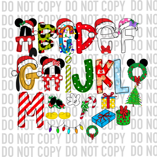 Clubhouse Christmas Inspired Alphabet - Alpha Pack - Alphabet Clipart - Instant Download  - Alpha Pack