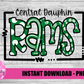 Central Dauphin West Rams PNG - Rams Sublimation design - Digital Download