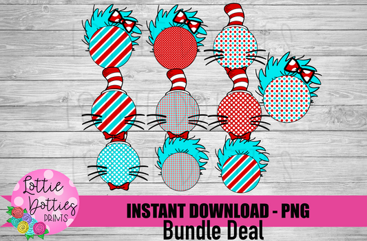 Ultimate Bundle Deal Read Across America PNG - Bundle Circle and wording  - Digital Download - Read Across America Circle