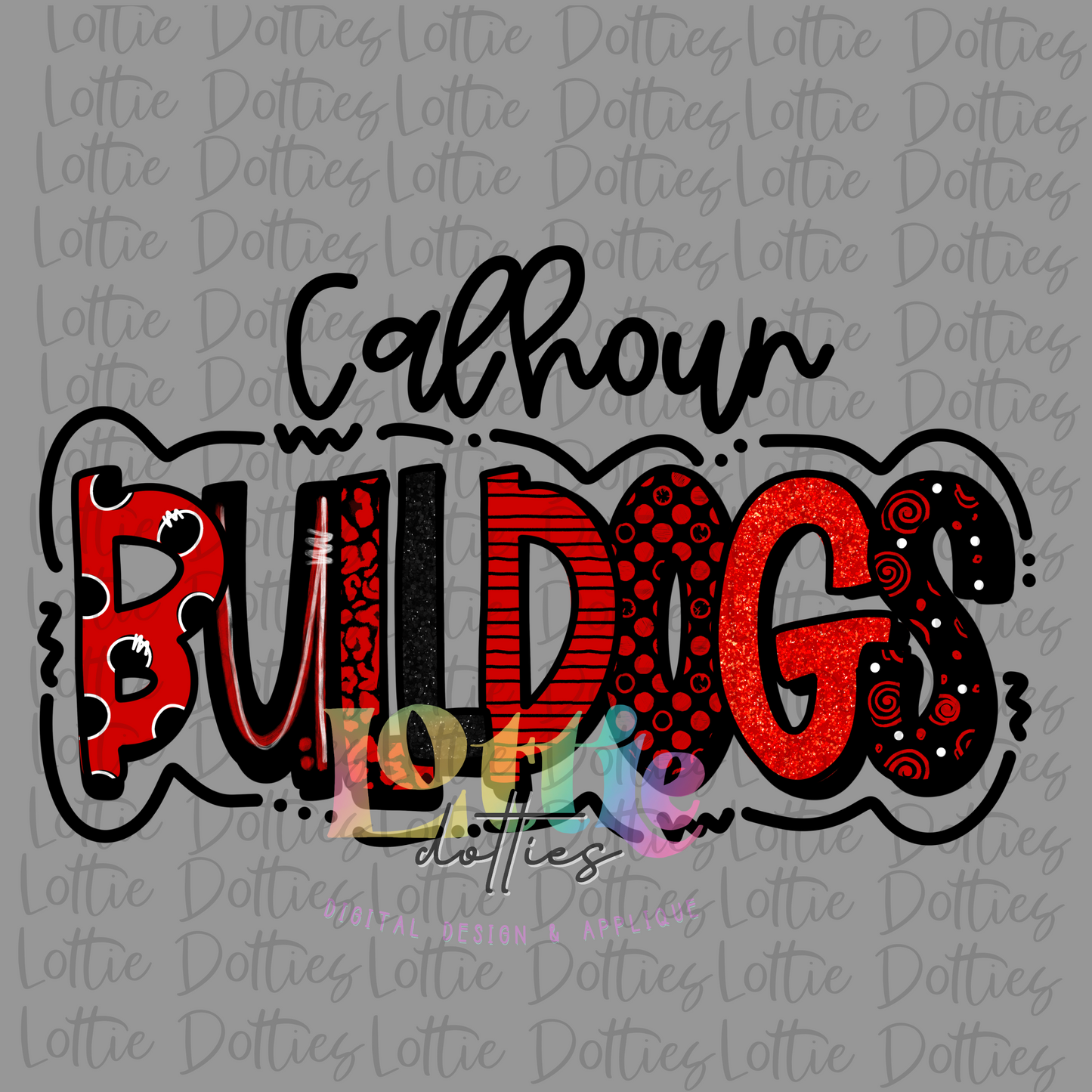 Bulldogs -  PNG - Bulldogs  -   Red and Black Sublimation Design - Digital Download - Blue and Black