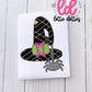 Witch Hat Spider Applique Design - Machine Embroidery - Instant Download