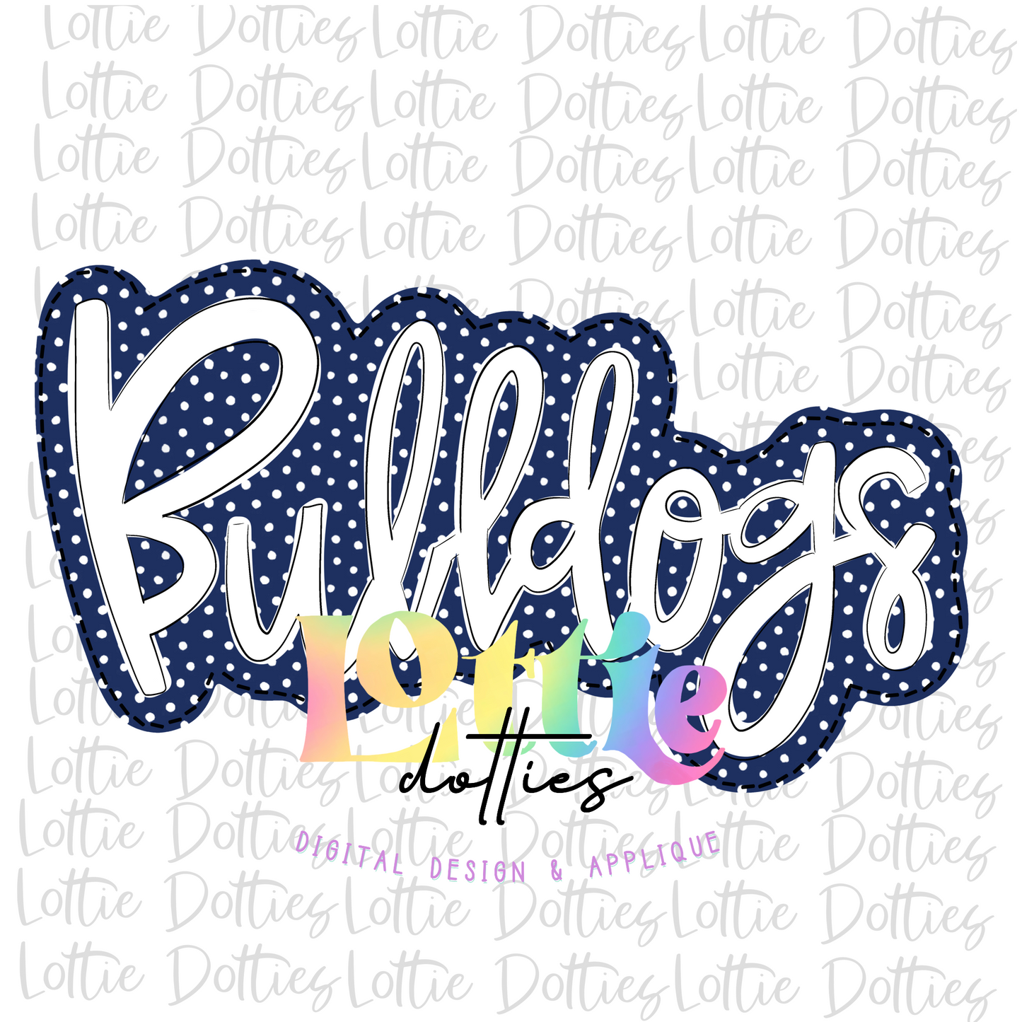 Bulldogs PNG - Bulldogs sublimation design - Digital Download - Navy and white