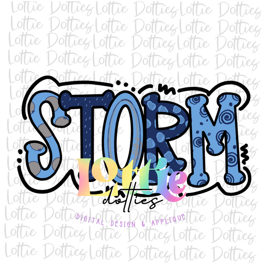 Storm Png - Storm Sublimation Design - Digital Download - ' Blue and Nave