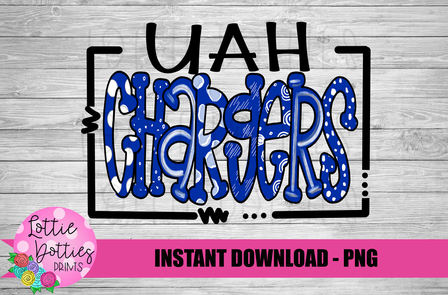 UAH Chargers PNG - Chargers -  sublimation design - Digital Download