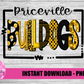 Priceville Bulldogs PNG - Black and Gold Bulldogs  -  sublimation design - Digital Download