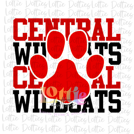 Central Wildcats - Sublimation Design - Central wildcats Sublimation- Digital Download