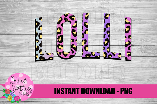 Lolli Png - Lolli Cheetah  Sublimation File - Instant Download - Digital Download