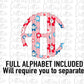 Patriotic Scallop Alphabet - Alpha Pack - Alphabet Clipart - Instant Download - Patriotic