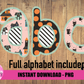 Haunted House Alpha - Halloween Faux Applique Alphabet - Alpha Pack - Alphabet Clipart - Instant Download  - Boy Alpha Pack