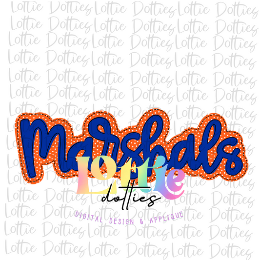 Marshals PNG - Marshals Sublimation - Digital Download - Orange and Blue