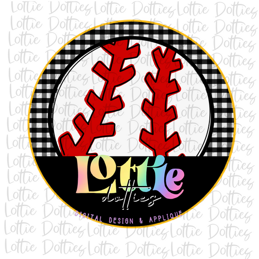 Baseball Circle  - PNG - Baseball Sublimation- Digital Download - Black and gold