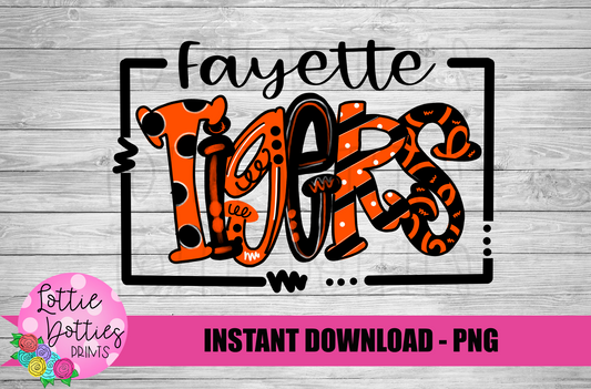 Fayette Tigers PNG - Tigers sublimation design - Digital Download