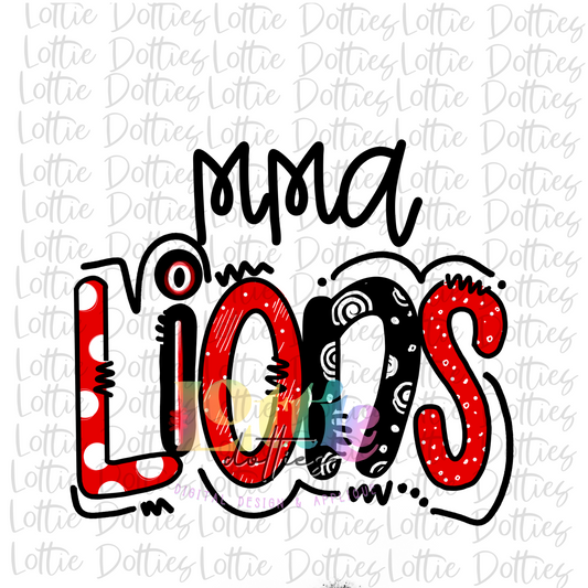 MMA Lions PNG - Lions -  sublimation design - Digital Download