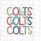 Colts Football - PNG - Football - Sublimation design - Digital Download