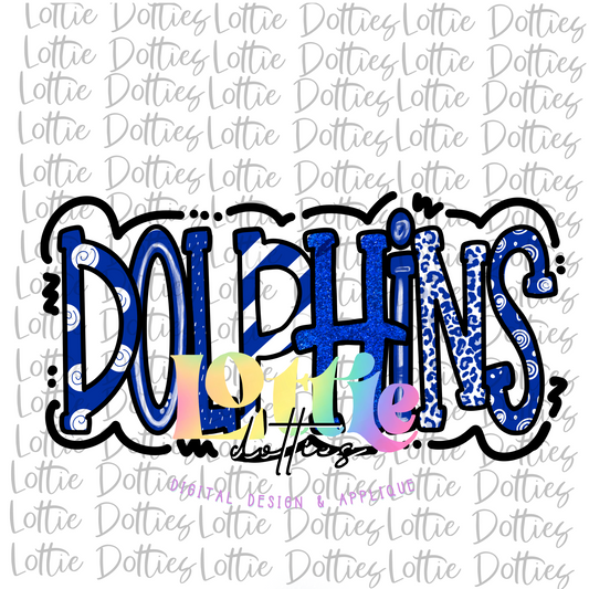 Dolphins PNG - Dolphins  - Sublimation - Digital Download -Blue and White