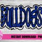 Bulldogs -  PNG - Bulldogs  -  Sublimation Design - Digital Download - Blue and Black