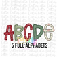 Boho Christmas Alpha - Alphabet Clipart - Instant Download  - Alpha Pack