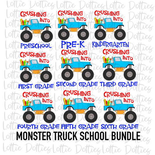 School Monster Truck Bundle Png - Monster Truck Design - Monster Truck Sublimation