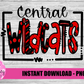 Central Wildcats PNG - Wildcats sublimation design - Digital Download
