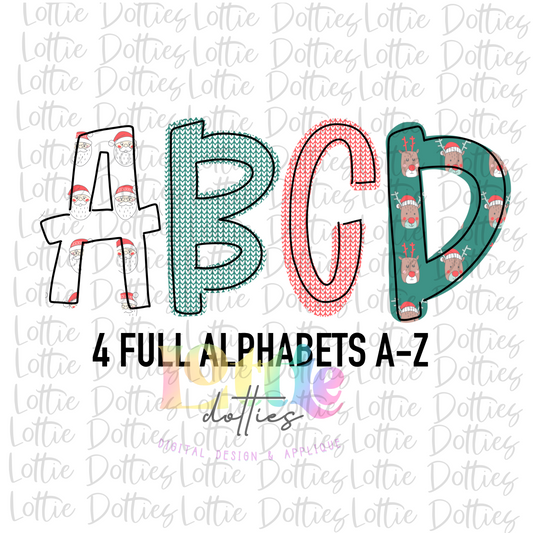 Christmas Alphabet - Alpha Pack - Alphabet Clipart - Instant Download