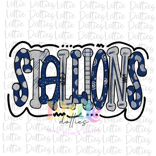 Stallions PNG - Stallions -  sublimation design - Digital Download