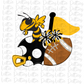 Yellow Jacket or Hornet Spirit Stack Png - Yellow Jacket Sublimation Design - School Spirit Design - Digital Download