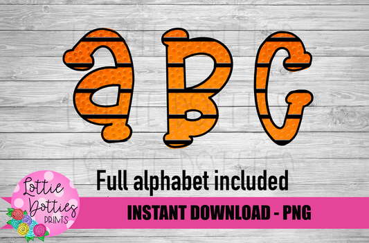 Basketball Spirit Alphabet - Alpha Pack - Alphabet Clipart - Instant Download